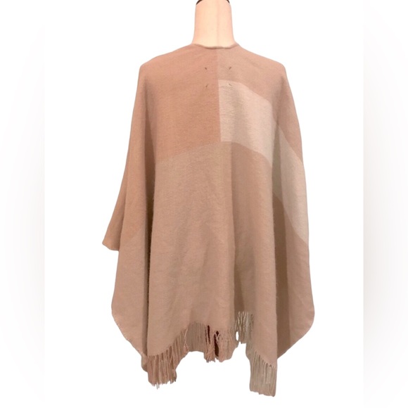 Soia & Kyo Blanket Wrap Poncho Earth Tones Colorblock One Size Fits Most - Picture 9 of 12